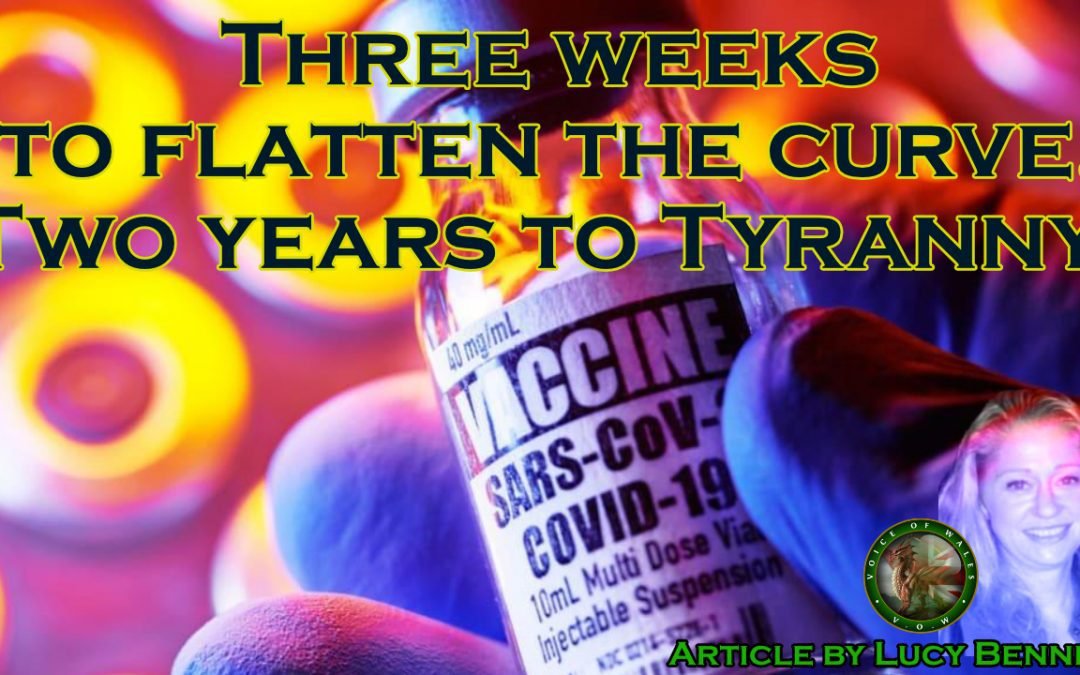 Three weeks to flatten the curve, Two years to Tyranny!