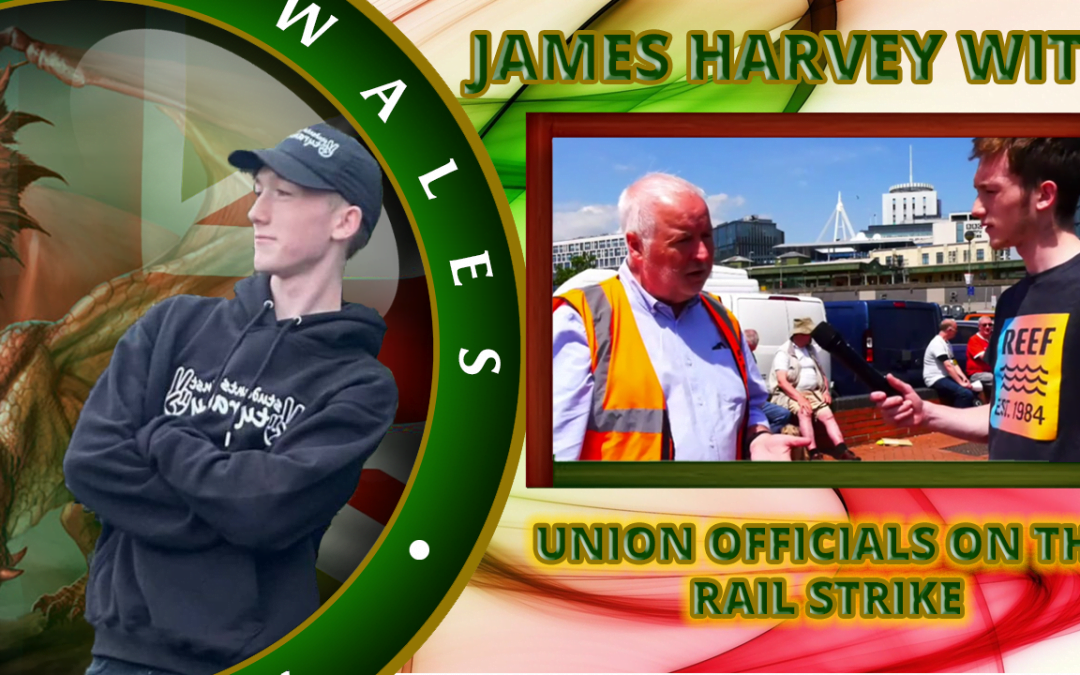 James Harvey With Union Officials on the Railway Strike.