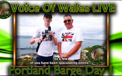 Voice Of Wales At Portland Migrant Barge – Day 1